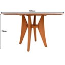 Ver imagem 2 de Mesa Jantar Ipanema Redonda em Madeira Maciça 136cm Amêndoa