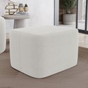 Ver imagem 2 de Kit 02 Puffs Decorativos Living Yumi Retangular 60cm Bouclê Off White - Desk Design