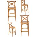 Ver imagem 1 de Conjunto 4 Banquetas Texas Verniz Natural Gamma Móveis