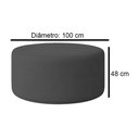 Ver imagem 5 de Puff Redondo Cartagena 1 Metro Veludo - 7 Decor Preto