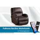 Ver imagem 1 de Poltrona Reclinável c/Massagem p/ Sala Divino Urbany Zero Wall Motorizada Vibro Giro, Balanço Couran
