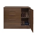 Ver imagem 6 de Cômoda 4 Gavetas com Sapateira Florença Marrom/Castanho