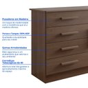Ver mais imagens de Cômoda 4 Gavetas com Sapateira Florença Marrom/Castanho