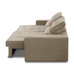 Sofá Retrátil e Reclinável 3 Lugares 2,30m com Molas Mirela Suede Adonai Estofados - 5