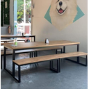 Ver imagem 3 de Mesa Estilo/Modelo Industrial com 4 bancos (2,50 x 0,90)