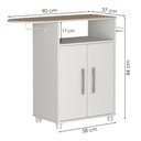 Ver imagem 3 de Tabua de Passar com Balcao 90 Cm 2 Portas B04 Branco Novam