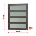 Ver imagem 4 de Basculante Alumínio 80 x 40 Elite V.Boreal Marrom Corten Brimak