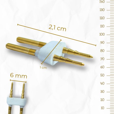 Kit 10 Un Pino H Aranha P/ Mangueira de Iluminação Led 6mm