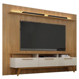 Home Suspenso Curitiba com Led Rack Bancada São Paulo e Aparador Bellíssima Cinamomo Off White - - 3