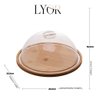 Conjunto Queijeira Redonda e Porta Frios Bambu com Tampa Plástica Lyor Mesa Posta - 7
