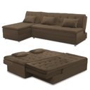 Ver imagem 7 de Sofá Cama King 5 Lugares 2,70m Amélia Suede Várias Cores