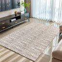 Ver imagem 5 de Tapete Sala Quarto Artesanal 1,40 X 2,00m Caramelo Mesclado Antiderrapante Rústico Moderno Elegante