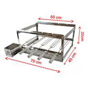 Ver imagem 2 de Churrasqueira Gira Grill Giratória Inox 5 Espetos