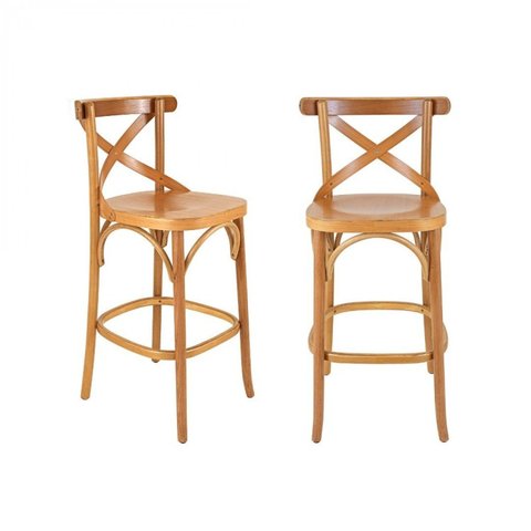 Conjunto 2 Banquetas Texas Gamma Móveis Marrom