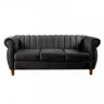 Sofá Realeza Decorativo 3 Lugares Chesterfield Colonial Preto - 1