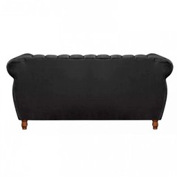 Sofá Realeza Decorativo 3 Lugares Chesterfield Colonial Preto - 3 Sofá Realeza Decorativo 3 Lugares Chesterfield Colonial Preto - 3