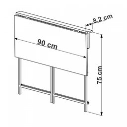 Escrivaninha Dobrável 90cm Industrial Steel Quadra  - 6