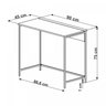 Escrivaninha Mesa Escritório Dobrável 90cm Industrial Steel Quadra - 5