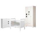 Ver imagem 1 de Quarto de Bebê Life com Berço Americano Soninho Branco Acetinado - Tigus