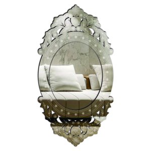 Espelho Decorativo Veneziano Provençal 43x81 3890:prata