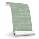 Ver imagem 5 de Papel de Parede Adesivo Azulejo Verde Lavável Fosco 3m