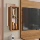 Ver imagem 6 de Estante Home para TV até 75 Polegadas com Espelho 2 Portas 5 Nichos 3 Prateleiras Linus Caemmun