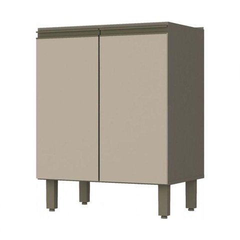 Balcão Henn 2 Portas Sem Tampo Connect 60 Cm C78 Duna/Cristal