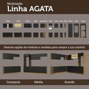 Ver imagem 3 de Kit com Balcão e Armário Aéreo Multiuso 120cm Rustic/preto Agata Madesa Rustic/preto