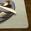 Ver imagem 1 de 6 Jogo Americano PVC Antiderrapante Flex Resistente Marfim