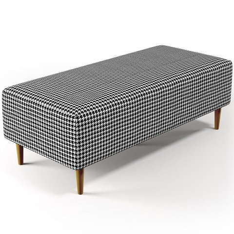 Puff Decorativo Sala de Estar Bali W01 Pés Palito 120x50cm Pied Poule - Lyam Decor