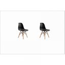 Ver imagem 2 de Kit 2 Cadeiras Eiffel PP Preto
