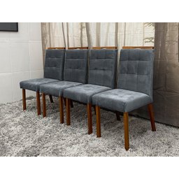 Conjunto 4 Cadeiras de Jantar Cinza 3790 Camile - 1