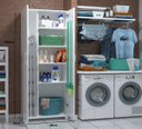 Ver imagem 4 de Armário para Lavanderia 2 Portas Multiuso Área Serviço ClickForte Armário Lavanderia Branco