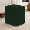 Puff Decorativo Sala de Estar Quadrado 36x47cm Veludo Verde - Desk Design - 2