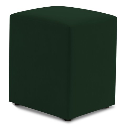 Puff Decorativo Sala de Estar Quadrado 36x47cm Veludo Verde - Desk Design