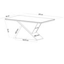 Ver imagem 3 de Mesa de Jantar 8 Lugares Atlantis com Vidro Mel/Off White/Marfim - Viero Móveis
