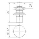 Ver imagem 3 de Válvula para Lavatório Docol Click Clack 9224CE Ônix