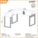 Ver imagem 3 de Mesa de Escritório em L 135cm com Gaveteiro Dalla Costa Mdf Cor:off White com Freijó e Gold