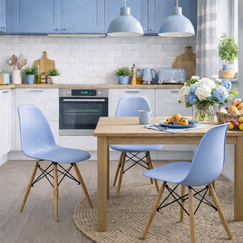 Kit 4 Cadeiras Eiffel Pp Madeira