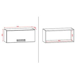Armário Aéreo Geladeira Ametista 70 Cm Freijó Supremo - Kits Paraná - 3