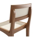 Ver imagem 7 de Kit 2 Banquetas Alta Karina Rattan Luxo Balcão Banco Puff Pés em Madeira Maciça Sacada Hall Cor Bege