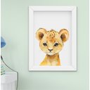 Ver imagem 4 de Kit Quadro Infantil Bebê Menino Menina Safari Aquarela 5 Peças
