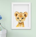 Ver imagem 4 de Kit Quadro Infantil Bebê Menino Menina Safari Aquarela 5 Peças