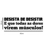 Adesivo de Parede Frase Desista de Desistir Motivação Academia Kanto Store Adesivo de Parede Logo Ac - 2