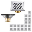 Ver imagem 1 de Ralo Inox 10x10 Anti Odor Kit 19 Uni Box Banheiro Lavabo Casa Anti Inseto Varanda Quintal Jardim Hig
