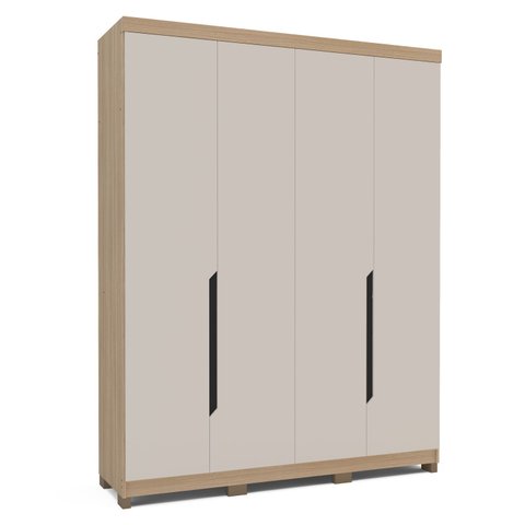 Guarda Roupa Solteiro 180cm 4 Portas Barcelona Politorno Móveis
