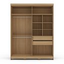 Ver imagem 5 de Guarda Roupa Solteiro 180cm 4 Portas Barcelona Politorno Móveis