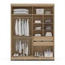 Guarda Roupa Solteiro 180cm 4 Portas Barcelona Politorno Móveis - 4