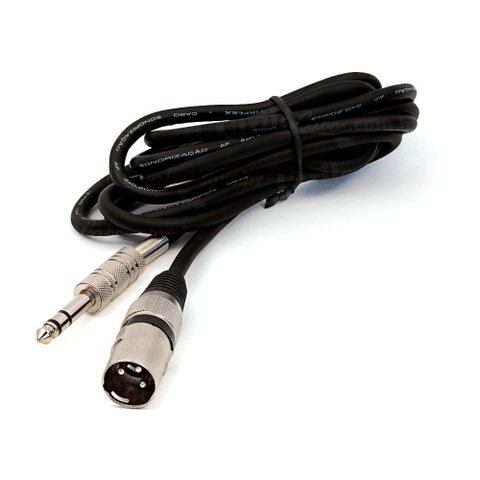 Cabo P10 para Xlr Macho Azul Estereo - 10 Metros