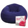 Sofá Poltrona Puff Inflável Deluxe Aveludado Vg Plus Azul - 2